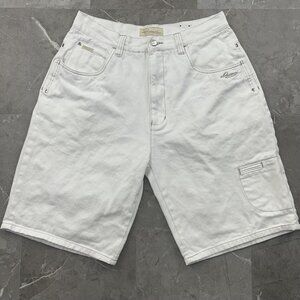 Vintage Davoucci Jean Shorts Mens 36 Jorts Baggy Loose y2k Hip Hop Rap White